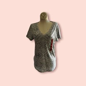 Mossimo Supply Co. Basic V-Neck Patterned Tee